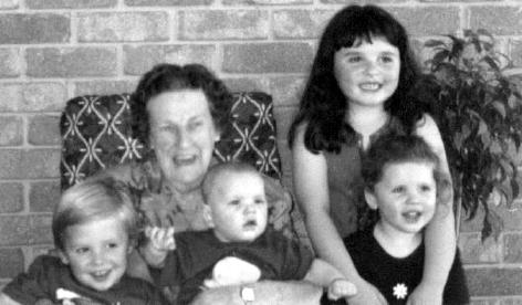 Jean and her 4 great, great grandchildren