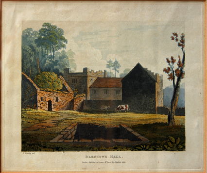 engraving print 1822 Blencowe Hall