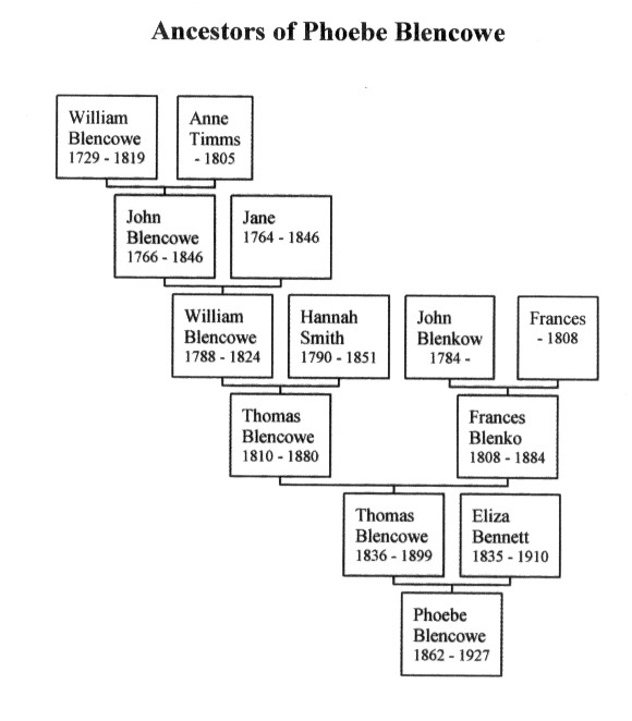 Phoebe Blencowe tree